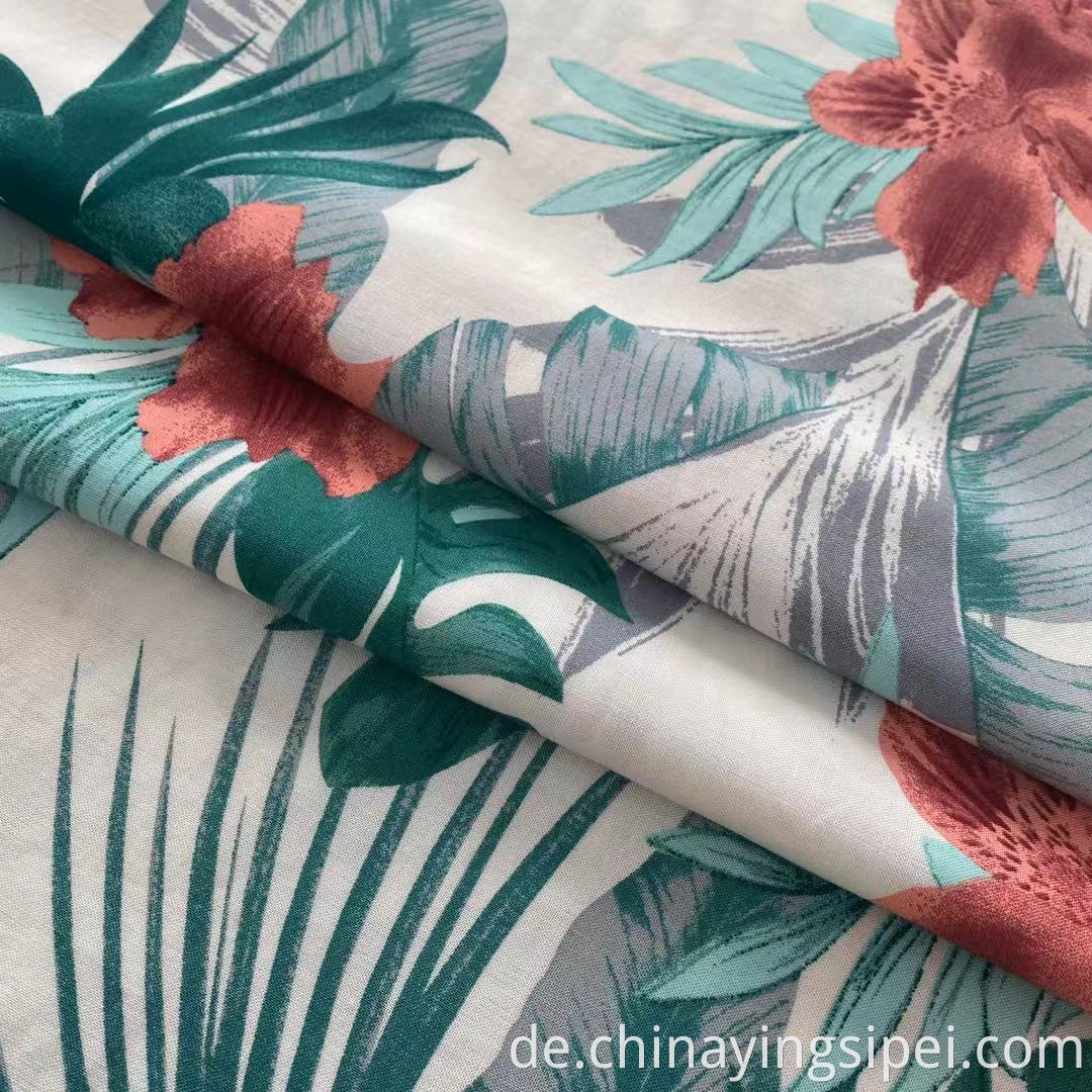 Shaoxing Textil Stock 100% Rayon/Viskose gewebtes gedrucktes Stoff Rayon Challis gedruckt 30*30 Ecovero -Druck für Hemdkleid